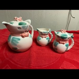 Whimsical Cat Teapot Cream & Sugar